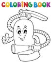 Coloring book fire extinguisher topic 1 Royalty Free Stock Photo