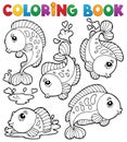 Coloring book with fish theme 1