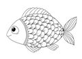 Coloring book with fish