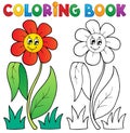 Coloring book with flower theme 3 Royalty Free Stock Photo
