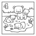 Coloring book, Four bears