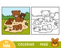 Coloring book, Four bears