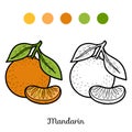 Coloring book: fruits and vegetables (mandarin)