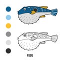 Coloring book, Fugu