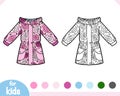 Coloring book, Girls parka jacket