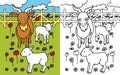 Coloring book goat Royalty Free Stock Photo