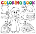 Coloring book graduation theme 2