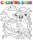 Coloring book Halloween owl 1