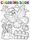 Coloring book happy butterfly topic 5