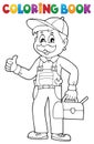 Coloring book happy plumber