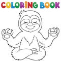 Coloring book happy sloth theme 1
