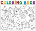 Coloring book happy unicorn topic 2