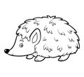Coloring book, Hedgehog Royalty Free Stock Photo