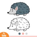 Coloring book, Hedgehog Royalty Free Stock Photo
