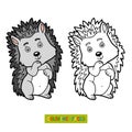 Coloring book, Hedgehog Royalty Free Stock Photo