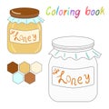 Coloring book honey kids layout for game