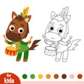Coloring Book, Horse Drummer