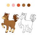Coloring book (horse) Royalty Free Stock Photo