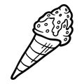 Coloring book, Ice cream cone