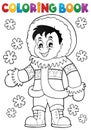 Coloring book Inuit thematics 1 Royalty Free Stock Photo