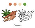 Coloring book for kids, Cassava