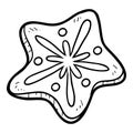 Coloring book for kids, Cookie, star shape