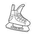 Coloring book for kids, Ice hockey skate Royalty Free Stock Photo