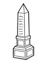 Coloring book for kids, Obelisk