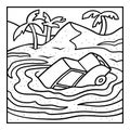 Coloring book for kids, Quicksand background