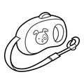 Coloring book for kids, Retractable dog leash Royalty Free Stock Photo