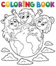 Coloring book kids theme 2 Royalty Free Stock Photo