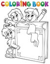 Coloring book kids theme 3 Royalty Free Stock Photo