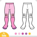 Coloring book, Kids tights for girl