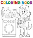 Coloring book laundry theme 1