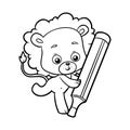 Coloring book, Lion