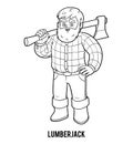 Coloring book, Lumberjack