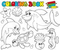 Coloring book with marine animals 2