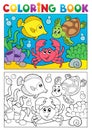 Coloring book with marine animals 5