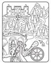 Coloring Book Maze Royal Castle Royalty Free Stock Photo