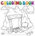 Coloring book mine entrance