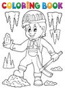 Coloring book miner theme image 1