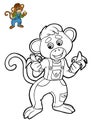 Coloring book, Monkey