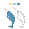 Coloring book (narwhal)