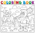 Coloring book orc theme 2 Royalty Free Stock Photo
