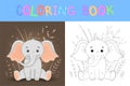 Coloring book or page for children of school and preschool age. Developing children`s coloring. Vector cartoon illustration with Royalty Free Stock Photo