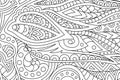 Coloring book page with decorative abstract art