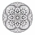 Clean Coloring Book Line Art Of Mandalas, Geometric Patterns, Solar Patterns, Waves, And Shells