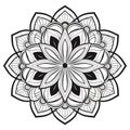 Clean Coloring Book Line Art Of Mandalas, Geometric Patterns, Solar Patterns, Waves, And Shells