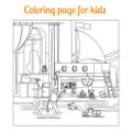 Coloring book page for kids