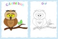 Coloring book page for preschool children